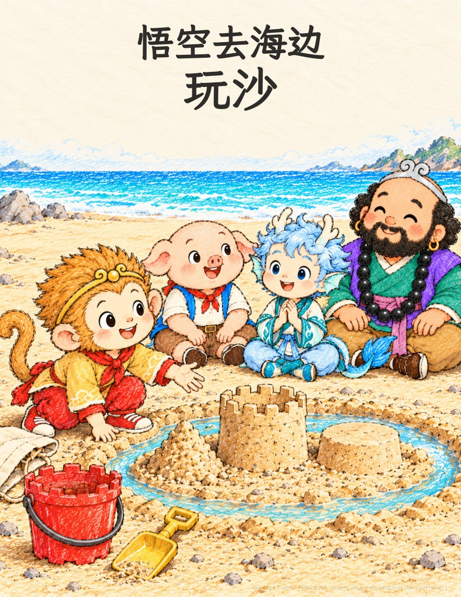 《悟空去海边玩沙》封面